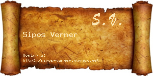 Sipos Verner névjegykártya